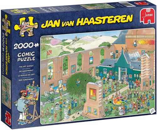 Jumbo Puzzle Jan van Haasteren Der Kunstmarkt - 2000 Teile Cartoon