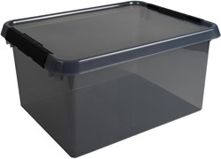 Aufbewahrungsbox Comfortline grau schwarz 36L - Kunststoff Spielzeugbox
