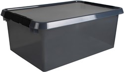 Aufbewahrungsbox Comfortline grau schwarz 45L Kunststoff mit Deckel