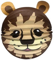 Twisk Lampion Löwe 20 cm - Kinderparty Dekoration Papier