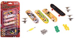 Johntoy Finger Skateboard Set - Spielzeug Skateboards - 4 Stück - Mehrfarbig