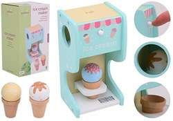 Jouéco Holzspielzeug Eismaschine mit Eiskugeln - kreativer Spielspaß