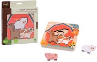 Jouéco Holz Bauernhof Puzzle mit Schichten Lernspielzeug-2