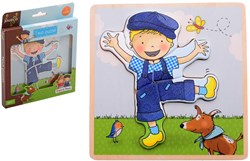 Johntoy Fien und Teun Puzzle - pädagogisches Kinderspielzeug Karton