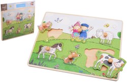 Johntoy Fien und Teun Holzpuzzle Lernspielzeug Motorik