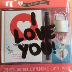 Image Books Liebesbriefchen mit Schloss - Valentinstag Geschenkset 6 Stück