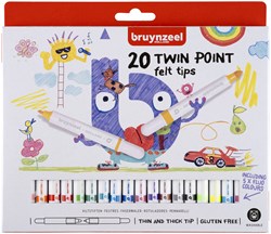 Bruynzeel Filzstifte Twin Point 20 Stk. 5+
