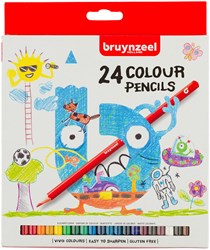 Bruynzeel Farbstifte Set 24 Stück für Kinder und Erwachsene