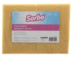 Sorbo Schwamm Viskose Large Duo-Pack - Gelbe Reinigungsschwämme Set