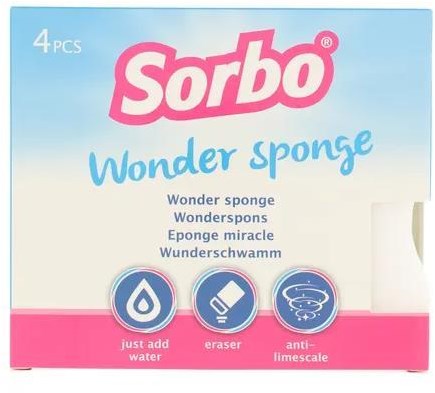 Sorbo Reinigungsschwamm Wonderschwamm 4 Stück für hartnäckigen Schmutz