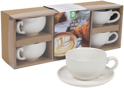Karton Tassen und Untertassen Spielset 250ml 4 Stück mehrfarbig