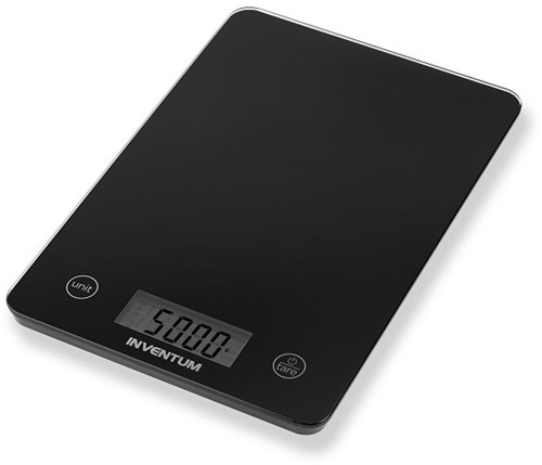 Inventum digitale Küchenwaage schwarz 5 kg LCD Präzision Tarra