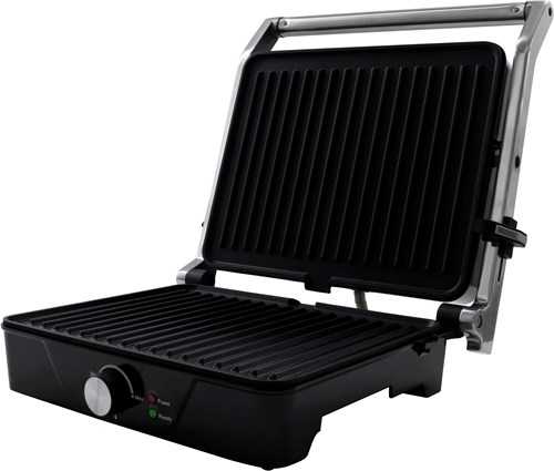 Inventum Kontaktgrill einstellbare Temperatur - große Grillplatte Edelstahl