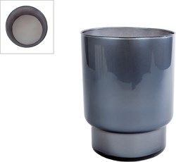 3-wick Paraffin Kerze grau Glas 40 Stunden Brenndauer Dekoration