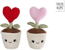 Plüsch Pflanze Herz 27cm - weiches Kuscheltier für Kinder