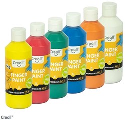 Creall Fingerfarbe Happy Ingredients Set - Kinderfarbe 6x250ml sortiert