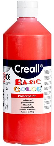 Creall Plakatfarbe Basic Color Rot 500ml - Kinderfarbe matt