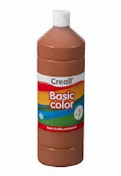 Creall Plakatfarbe Basic Color 500ml - Braun Kinderfarbe Malfarbe
