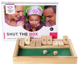 Twisk Shut the Box Holz Würfelspiel 28 x 20 x 4,5 cm
