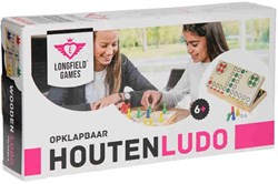 Ludo klappbares Holz Brettspiel 30x30x5cm klassisches Familienspiel