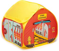 Pop-it-Up Feuerwehr Spielzelt - Pop-up Kinderzelt mit bedrucktem Boden