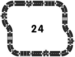 Waytoplay flexible Autobahn Highway 24-teilig für drinnen und draußen