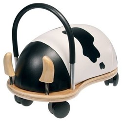 Wheelybug Rutschauto Kuh groß - Kinderfahrzeug schwarz weiß