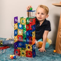Coblo Spielzeug Magnetische Fliesen Classic Marblerun / Kugelbahn 100 Stücke-3