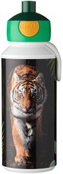 Mepal Trinkflasche Pop-up Campus 400 ml - Wild Tiger - BPA-frei und kindgerecht