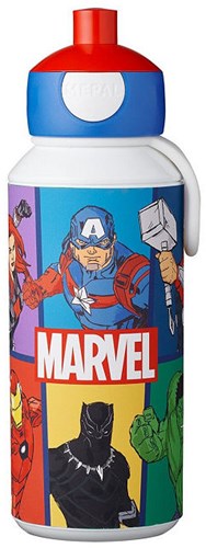 Mepal Trinkflasche Avengers Pop-up 400 ml - Kinder Trinkflasche BPA-frei
