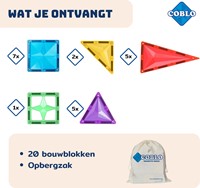 Coblo Spielzeug Magnetische Fliesen Classic 20 Stück-2