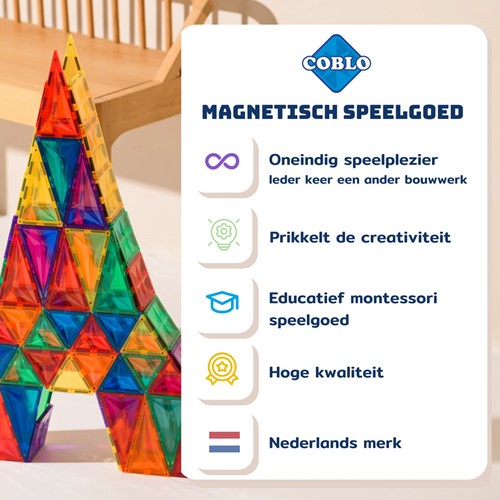 Coblo Spielzeug Magnetische Fliesen Classic 100 Stück-3