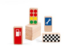 Waytoplay Spielzeug-Verkehrsschilder Set - flexible Rennbahn Zubehör