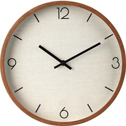 Wanduhr Holzoptik rund 30cm mehrfarbig Dekoration