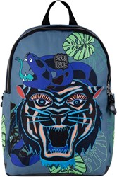 Pick & Pack Rucksack Dangerous Cat M Jeans Blau für Kinder