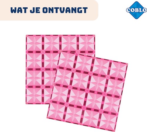 Coblo Spielzeug Magnetische Fliesen Pastell Grundplatten 2 Stück-2