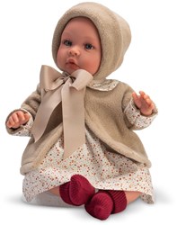 Asi Babypuppe Leonora 36cm - Puppe mit Kirschmuster Kleidung