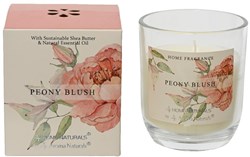 Decoris Duftkerze Peony Blush im Glas - luxuriöse Blumenkerze 9cm