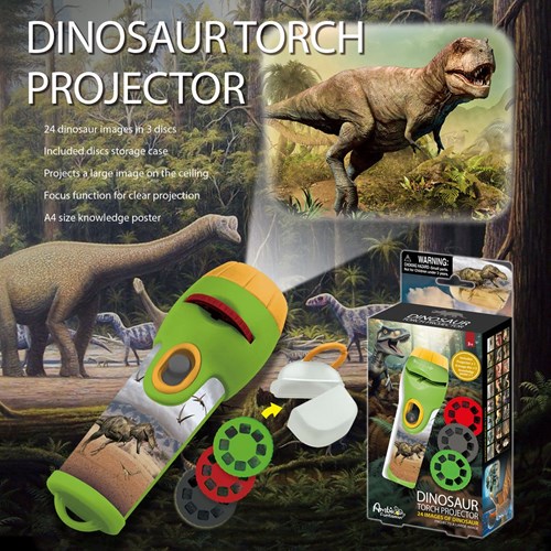 Ambo Projektor Spielzeuglampe Dinosaurier grün pädagogisch USB-2
