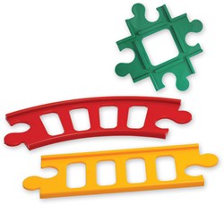 Tolo Eisenbahnschienen Set First Friends - 7 Stück buntes Spielzeug