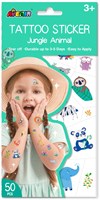 Avenir Tattoo Aufkleber Dschungel Tiere - temporäre Kindertattoos 50 Stück-2