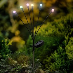 Lumineo Solar Gartenstecker LED Beleuchtung h70cm mehrfarbig Firefly Garten