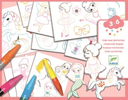 DJECO Crear con formas niñas Formen Mädchen (38996), bunt