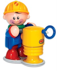 Tolo Spielfigur Straßenarbeiter mit Bohrmaschine - First Friends Spielzeug