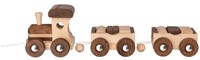 Goki Holz Zug Amsterdam - Spielzeugzug mit Bauklötzen-2
