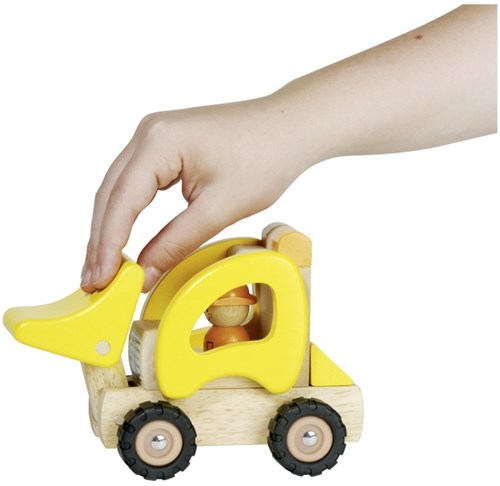 Goki Holz-Bulldozer - Spielzeugfahrzeug für Kinder - Baufahrzeug-2