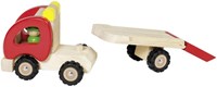 Goki Holz LKW Tieflader Spielzeugfahrzeug FSC-3