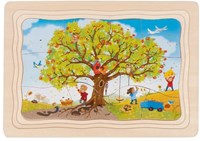 Goki Holzpuzzle Apfelbaum - Lernspielzeug 32 Teile für Kinder-3