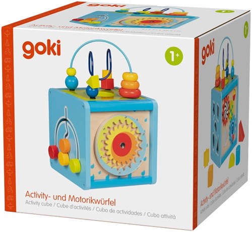 Goki Holz Aktivitätswürfel mit Spirale - Lernspielzeug für Kinder-3