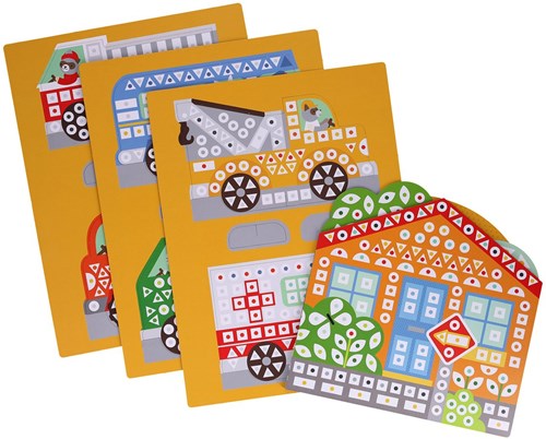 Petit Collage Mosaik Sticker Set Fahrzeuge - Kreatives Sticker Set-3